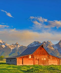 Milton Barn Jackson Hole paint by numbers