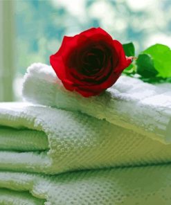 White Towels At Spa paint by numbers