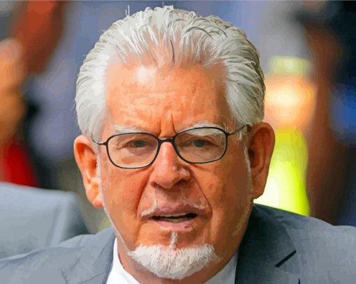 Austrlian Entertainer Rolf Harris paint by numbers