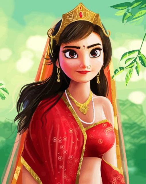 Indian Disney Princess paint by numbers