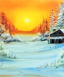 Winter Scene Remegio Onia paint by numbers