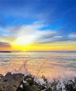 Abruzzo Beach At Sunset paint by numbers