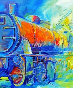 Abstract Train Art paint by numbers