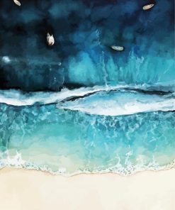 Abstract Beach Art paint by numbers