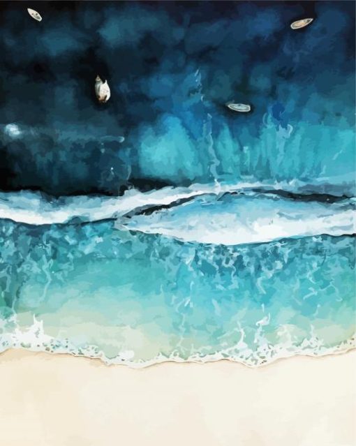 Abstract Beach Art paint by numbers