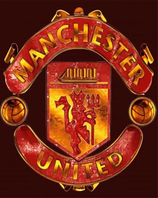 The Manchester United Logo paint by numbers