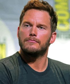 American Actor Chris Pratt paint by numbers