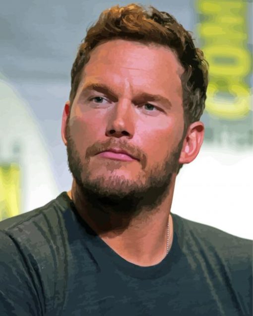 American Actor Chris Pratt paint by numbers