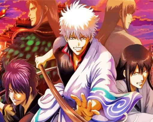 Anime Gintama paint by numbers