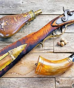 Antique muzzleloader paint by numbers