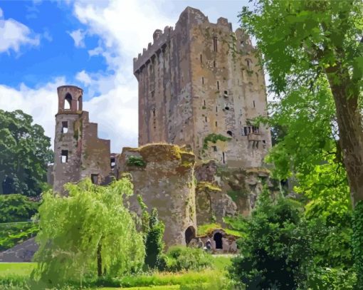 Blarney Town Castle paint by numbers