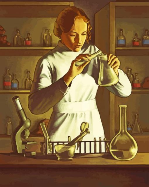 Chemist Girl Paint by numbers