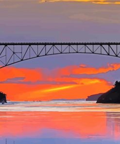 Deception Pass Sunset paint by numbers