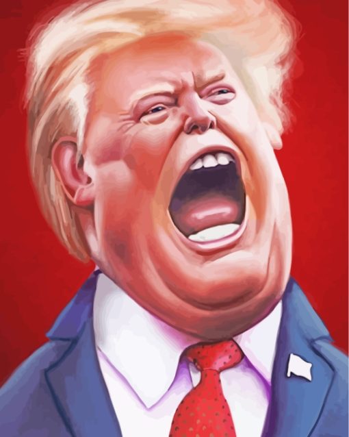 Donald Trump Caricature paint by numbers