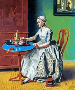 Dutch Girl At Breakfast Paint by numbers