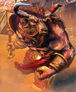 Fantasy Minotaur Art paint by numbers