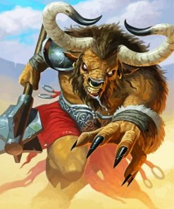 Fantasy Minotaur paint by numbers