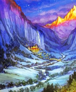 Fantasy Rivendell Art paint by numbers