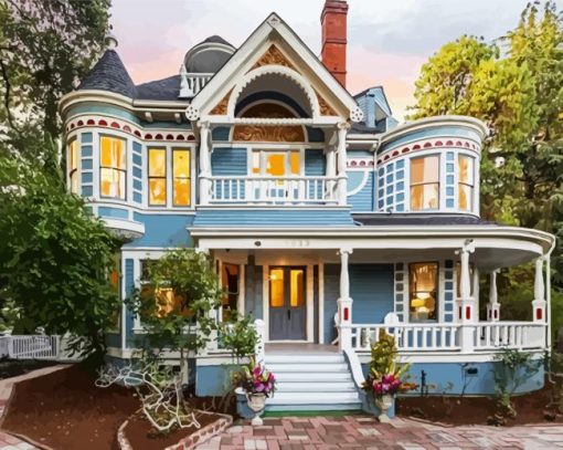 Palo Alto Vintage House paint by numbers