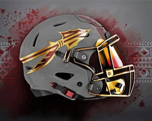 Fsu team helmet paint by number