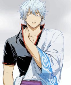 Gintoki Sakata Gintama paint by numbers