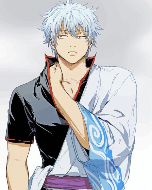 Gintoki Sakata Gintama paint by numbers