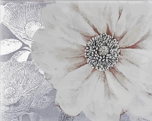 Grey And White Art paint by numbers
