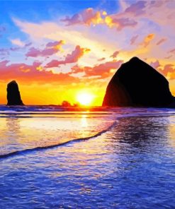 Haystack Rock Cannon Beach paint by numbers