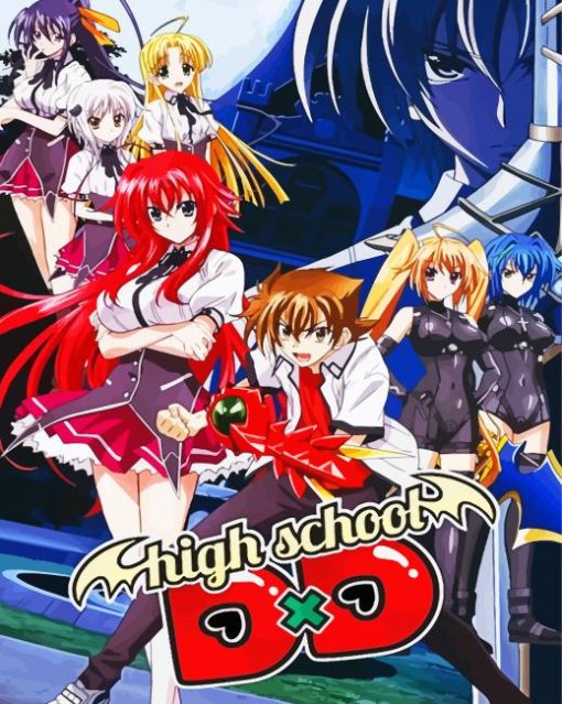 High School DxD Poster paint by numbers