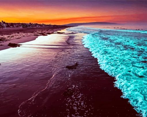 Hilton Head Beach At Sunset paint by numbers