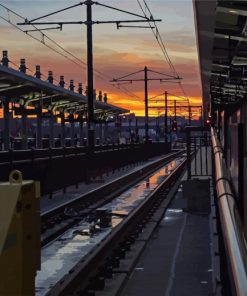 Hoboken Light Rail Station paint by numbers