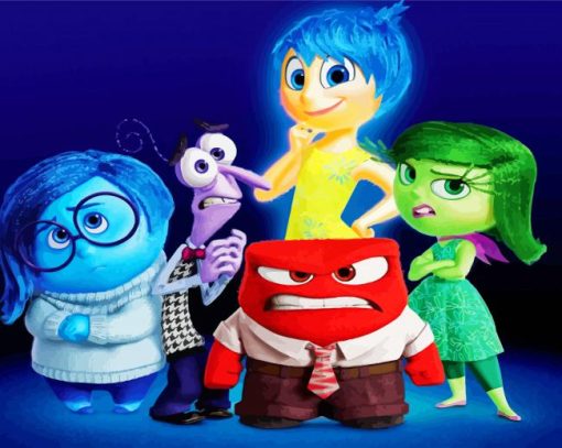 Inside Out Cartoon and Animation paint by numbers