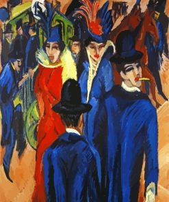 Kirchner Berlin Street Scene paint by numbers