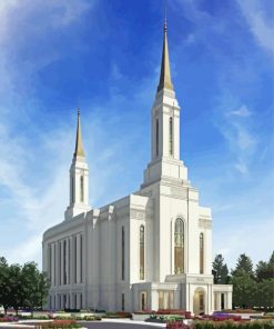 Layton Utah Temple building paint by number