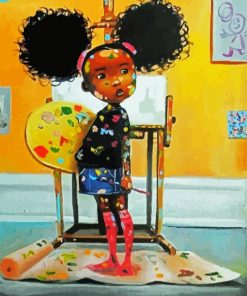 Little Black Girl paint by numbers