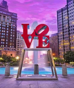 Love Park Philadelphia paint by numbers