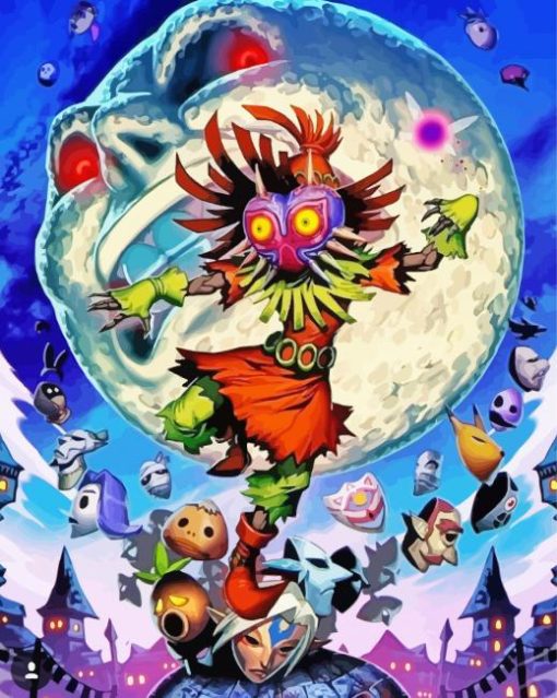 Majoras Mask Legend Of Zelda paint by numbers