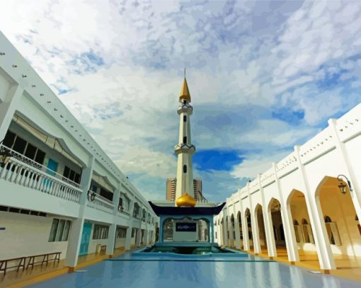 Masjid At Taqwa Miri paint by numbers