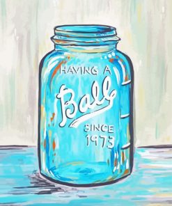 Mason jar paint by numbers