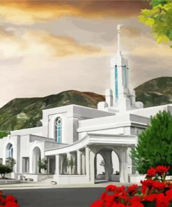 Mount Timpanogos Utah Temple paint by numbers