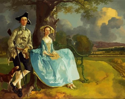 Mr And Mrs Andrews Rococo Art paint by numbers