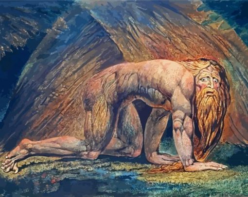 Nebuchadnezzar By William Blake paint by numbers