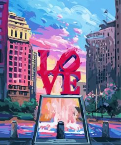 Philly Love Art paint by numbers