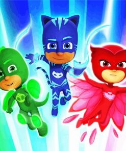 Pj Masks Heroes paint by numbers