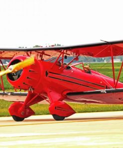 Red Biplane paint by numbers