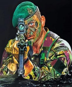 Royal Marines Soldier paint by numbers