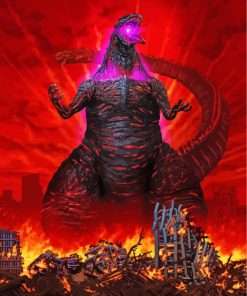 Shin Godzilla Film paint by numbers