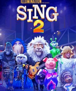 Sing 2 animated movie paint by numbers