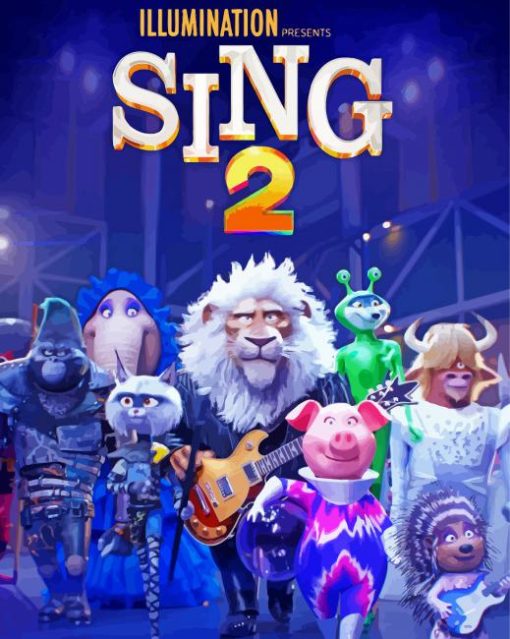 Sing 2 animated movie paint by numbers