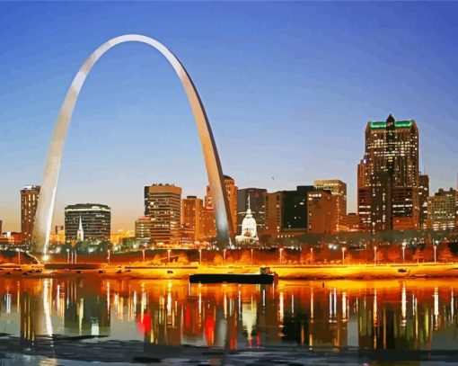 St Louis City Missouri Paint by numbers